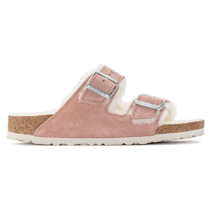 Arizona Shearling | Suede | Pink Clay - Sandals - Birkenstock