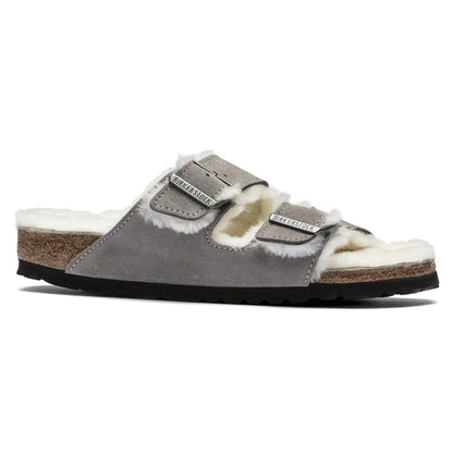 Arizona Shearling | Suede | Stone Coin - sandals - Birkenstock