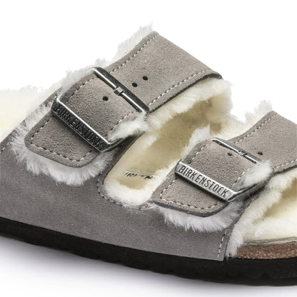 Arizona Shearling | Suede | Stone Coin - sandals - Birkenstock