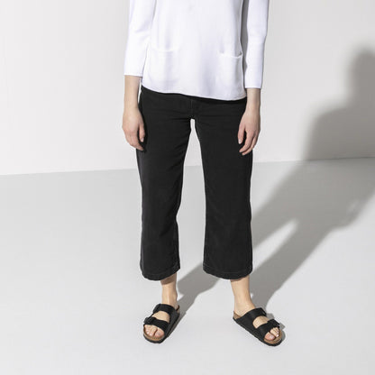 Arizona | Soft Footbed | Birko - Flor | Black - sandals - Birkenstock