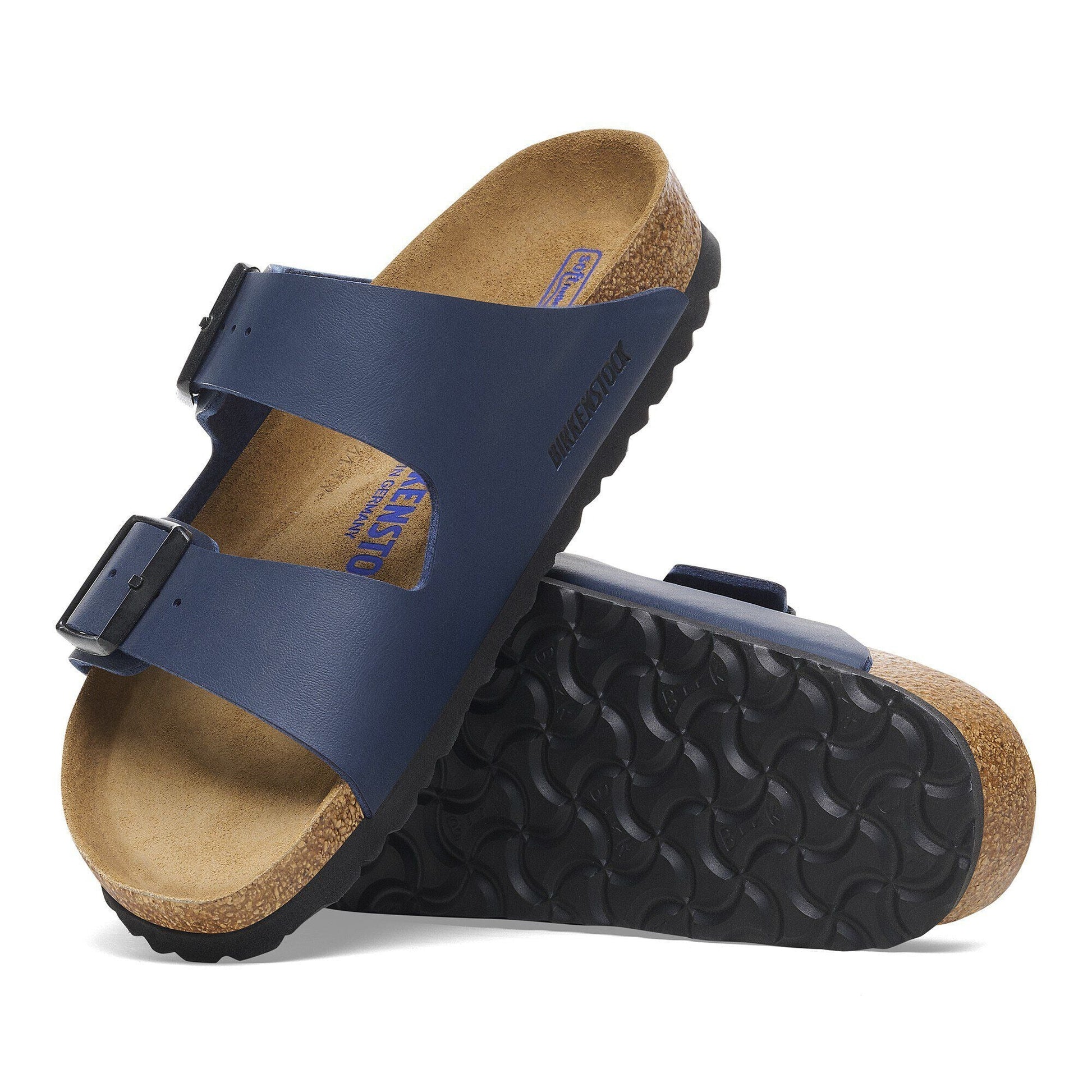 Birkenstock Arizona Soft Footbed Birko-Flor, Blue / 36 / Narrow Birkenstock Arizona Soft Footbed Birko-Flor, Blue / 36 / Narrow