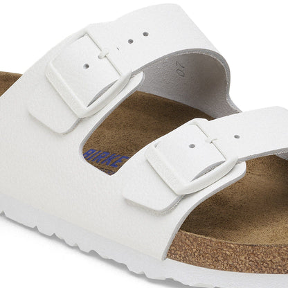 Arizona | Soft Footbed | Leather | White - sandals - Birkenstock