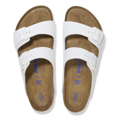 Arizona | Soft Footbed | Leather | White - sandals - Birkenstock