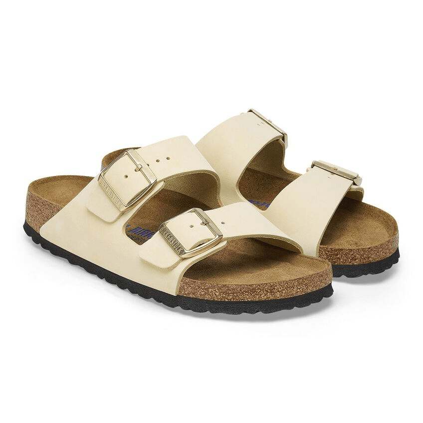 Arizona | Soft Footbed | Nubuck | Ecru - Sandals - Birkenstock