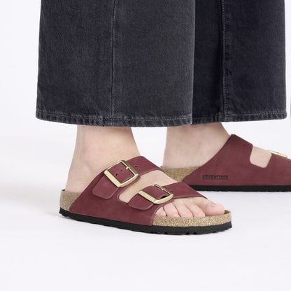 Arizona | Soft Footbed | Nubuck | Zinfandel - Sandals - Birkenstock