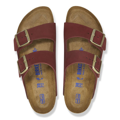 Arizona | Soft Footbed | Nubuck | Zinfandel - Sandals - Birkenstock