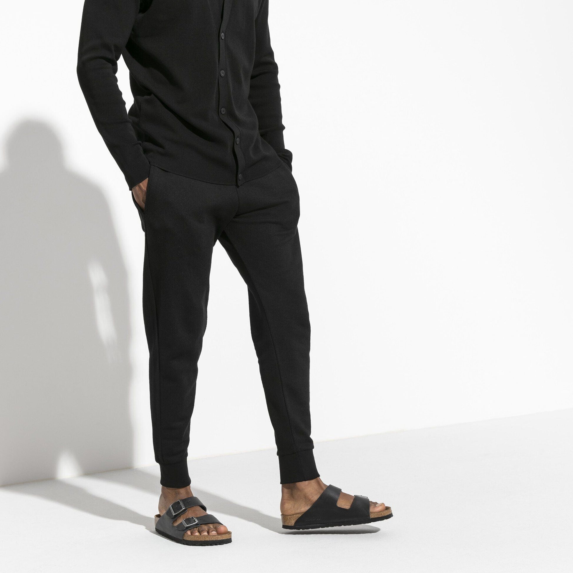 Arizona | Soft Footbed | Oiled Leather | Black - sandals - Birkenstock