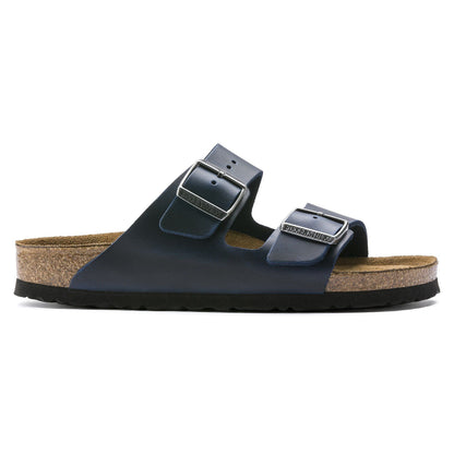 Arizona | Soft Footbed | Oiled Leather | Blue - sandals - Birkenstock