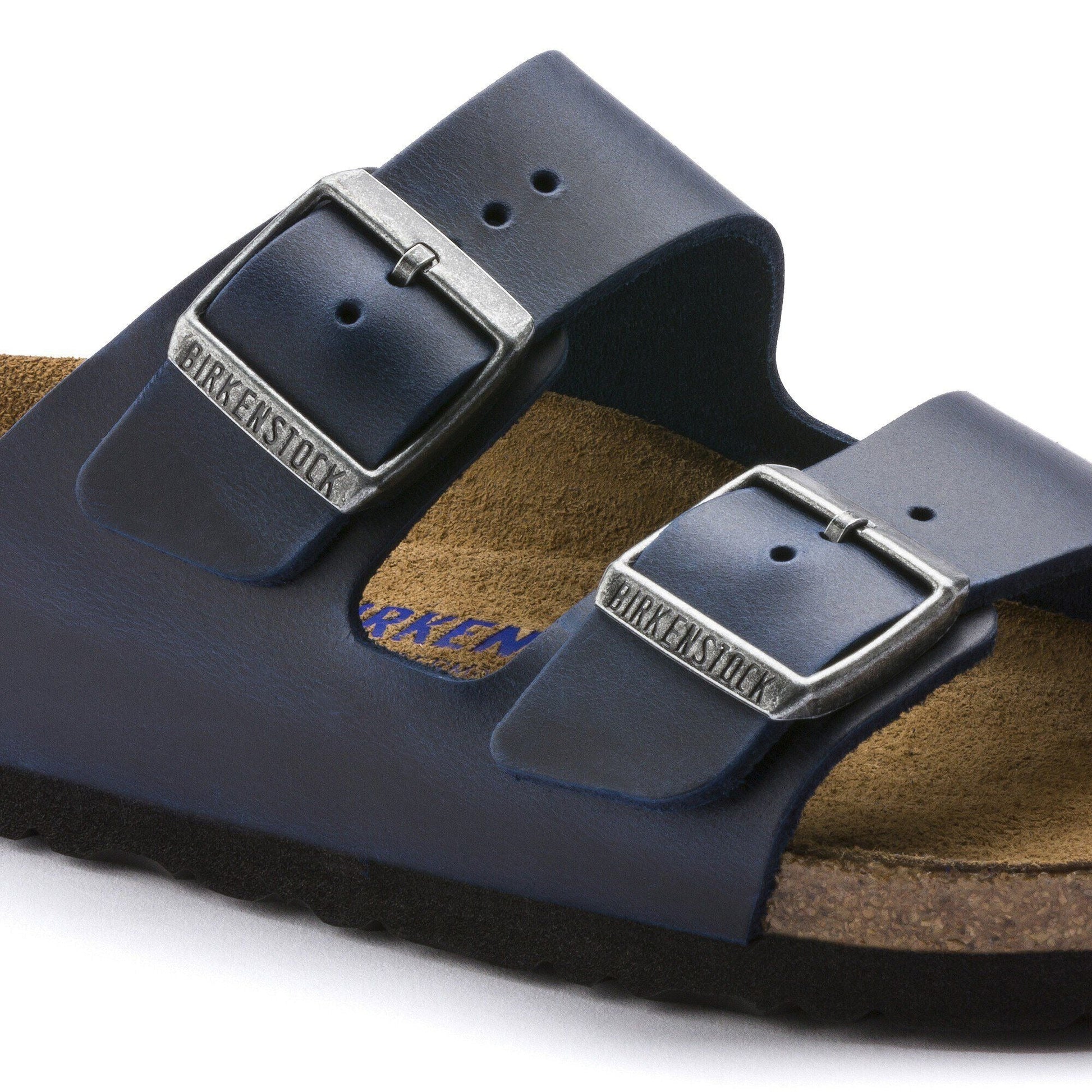 Arizona | Soft Footbed | Oiled Leather | Blue - SANDAL - Birkenstock