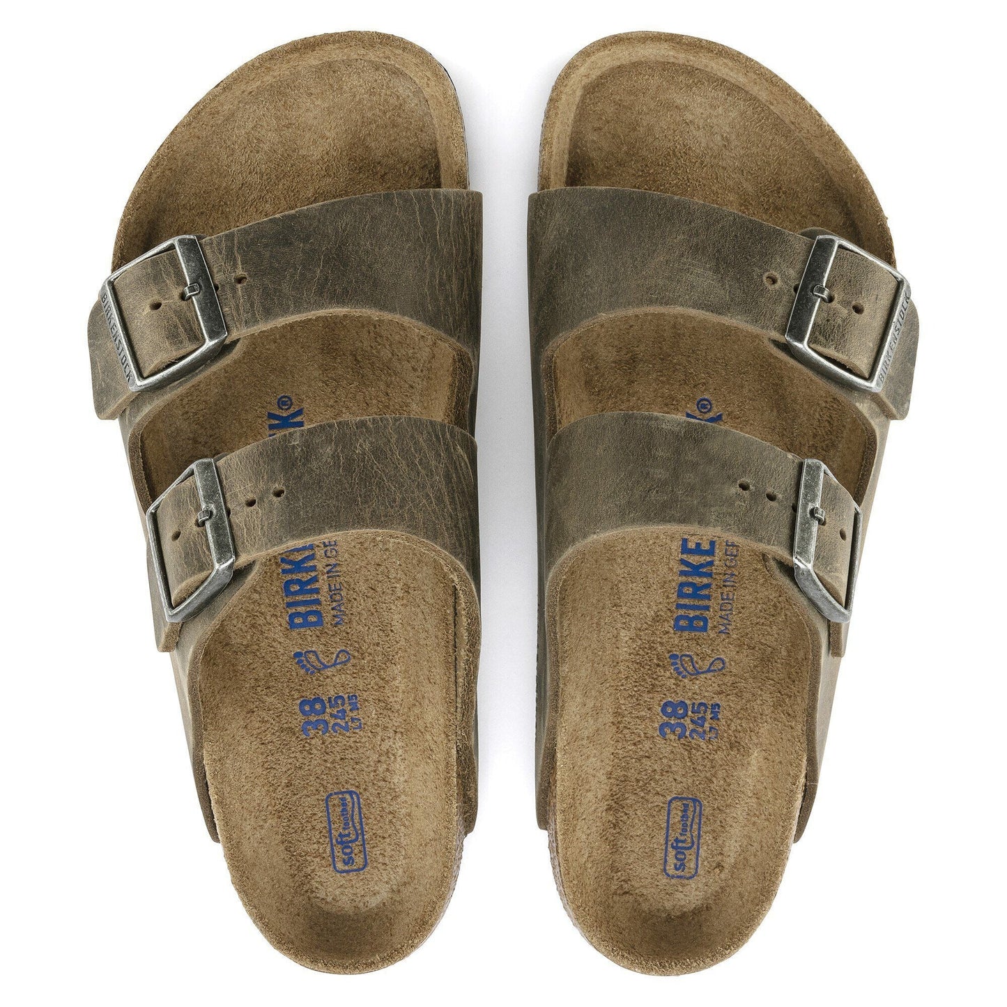 Arizona | Soft Footbed | Oiled Leather | Faded Khaki - sandals - Birkenstock