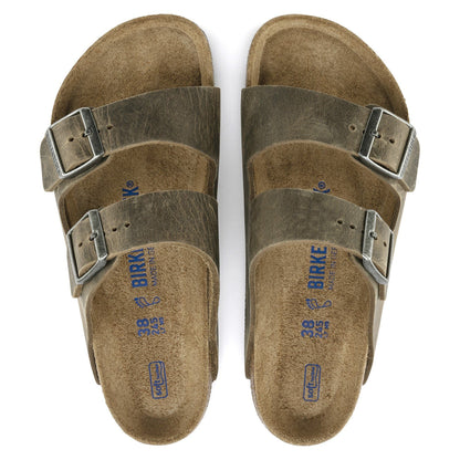 Arizona | Soft Footbed | Oiled Leather | Faded Khaki - sandals - Birkenstock