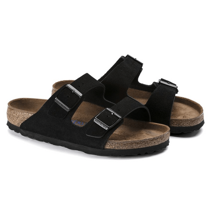 Arizona | Soft Footbed | Suede | Black - Sandals - Birkenstock