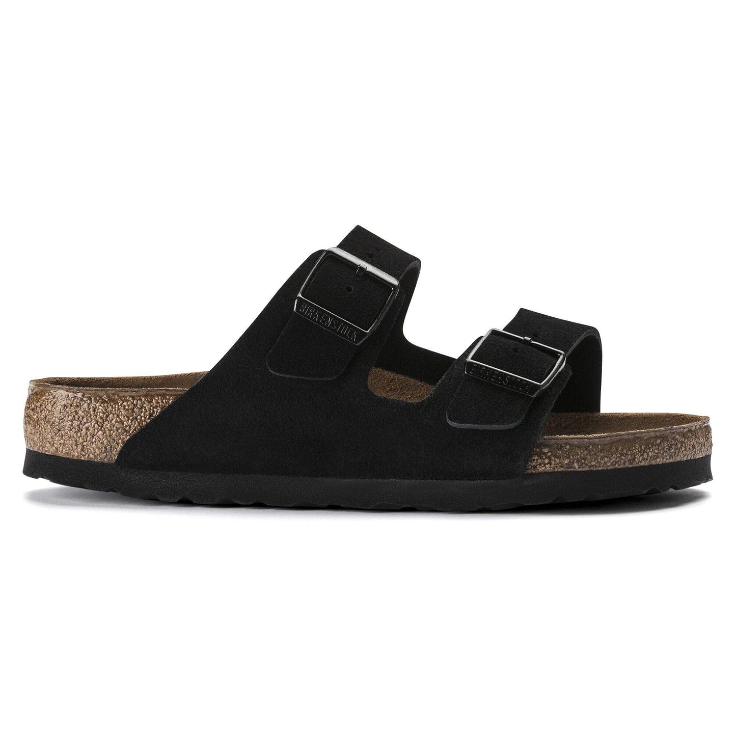 Arizona | Soft Footbed | Suede | Black - sandals - Birkenstock
