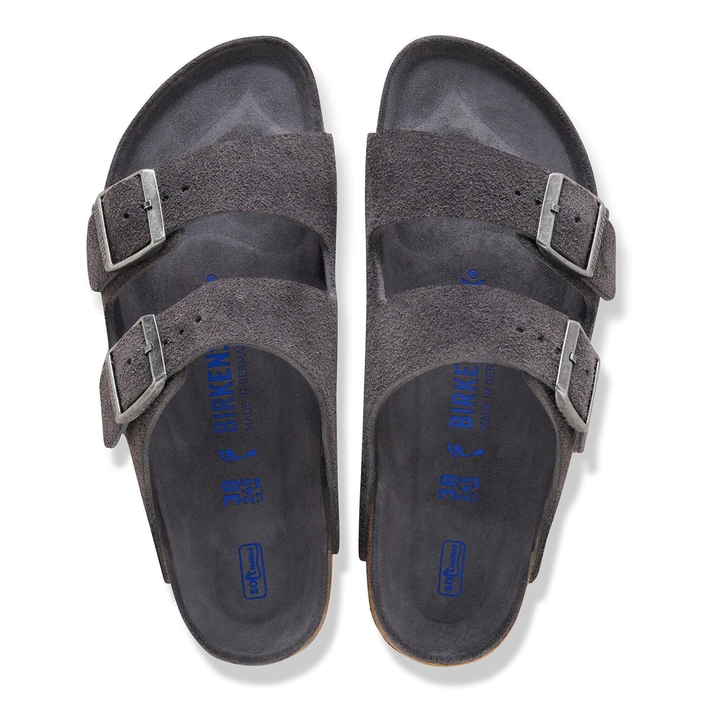 Arizona | Soft Footbed | Suede | Charcoal Tonal - sandals - Birkenstock
