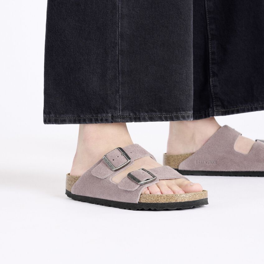 Arizona | Soft Footbed | Suede | Faded Purple - Sandals - Birkenstock