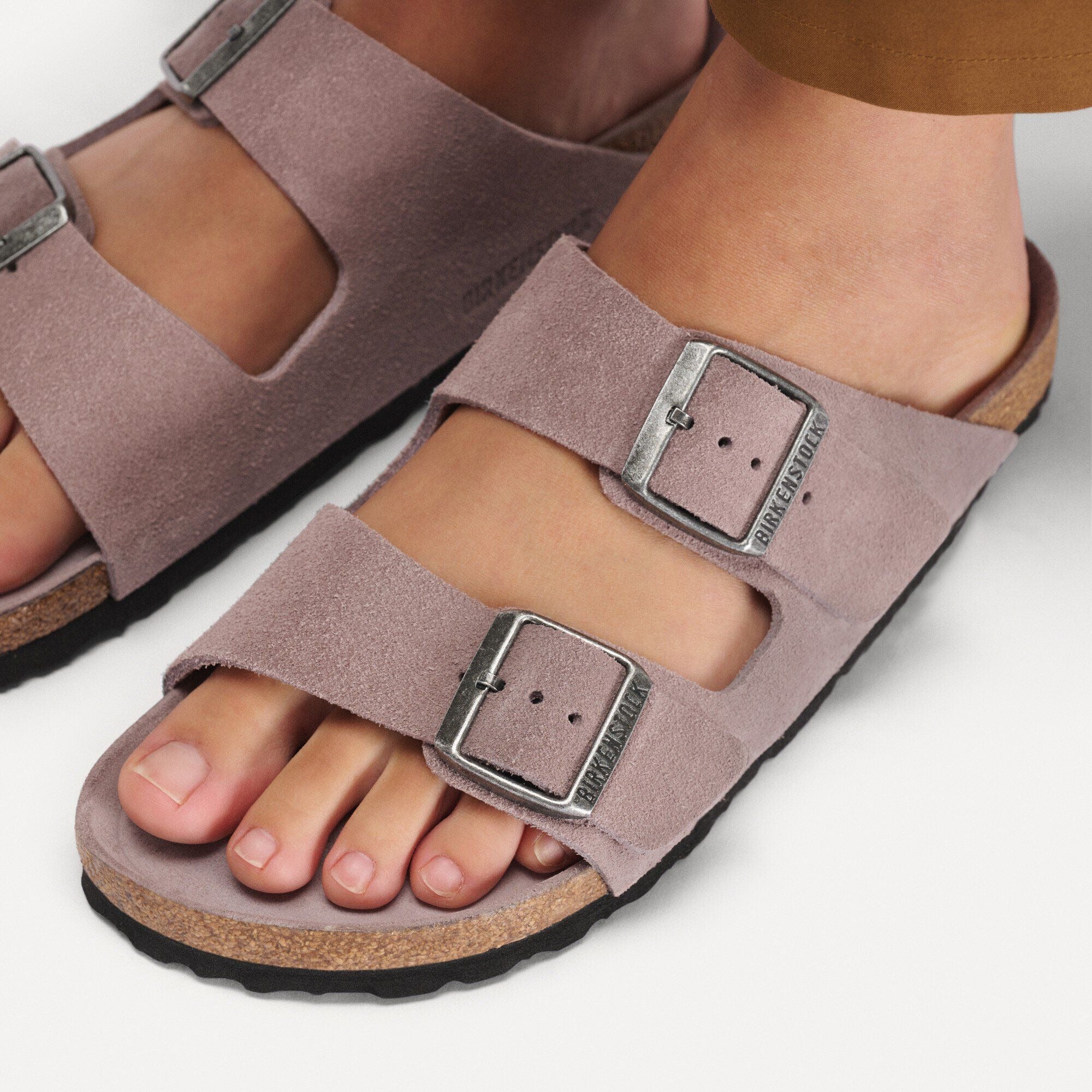 Arizona | Soft Footbed | Suede | Faded Purple Tonal – Birkenstock