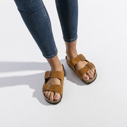 Arizona | Soft Footbed | Suede | Mink - sandals - Birkenstock
