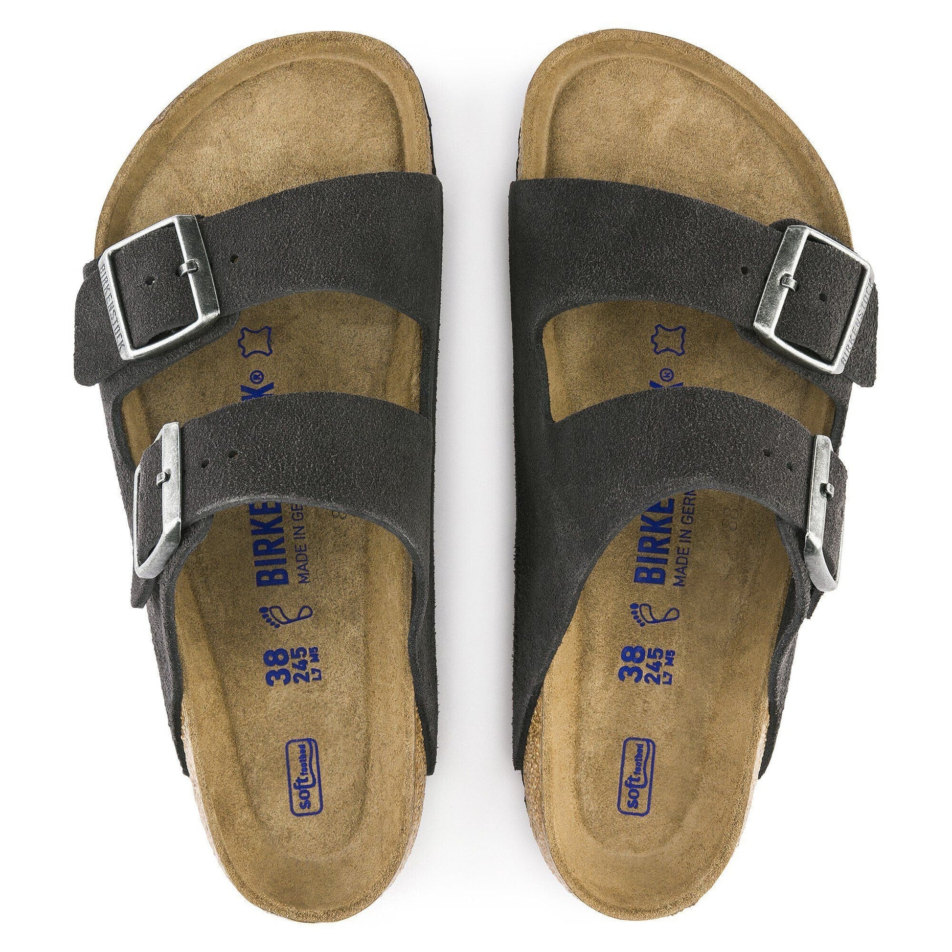 Arizona | Soft Footbed | Suede | Velvet Gray - sandals - Birkenstock