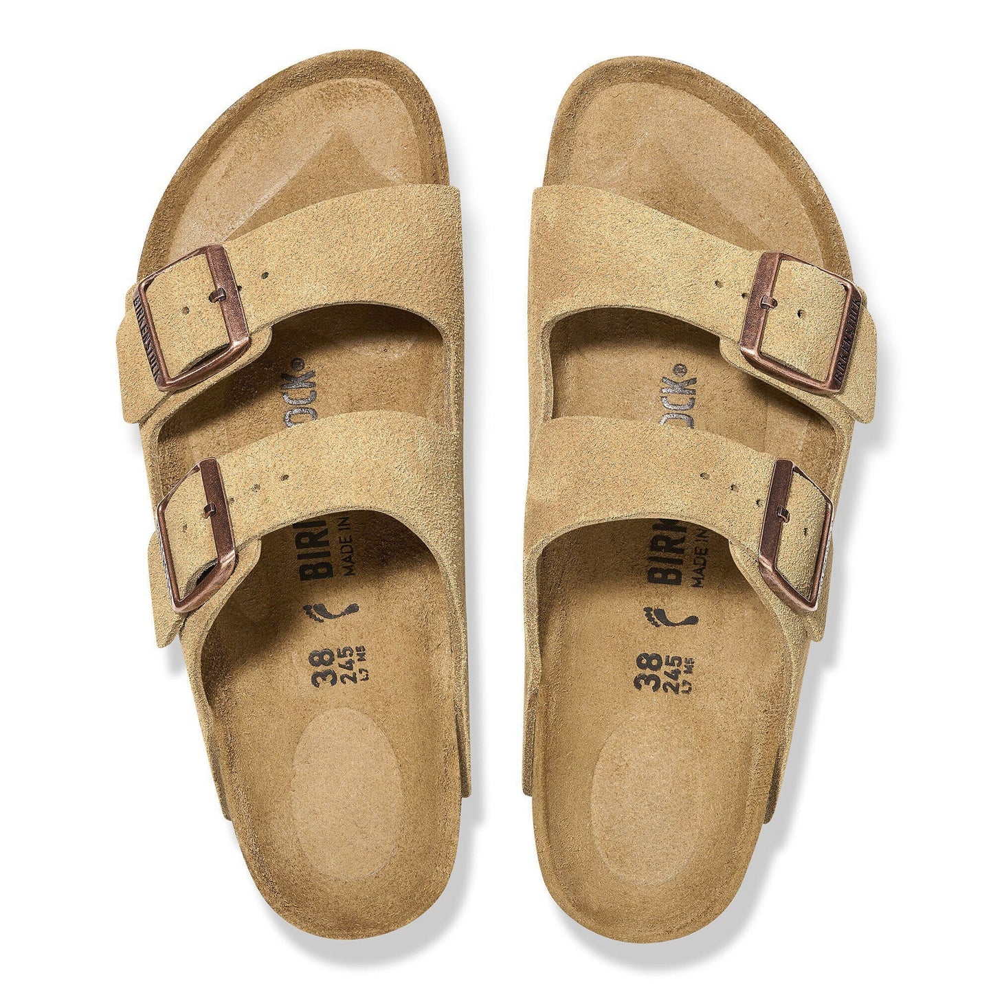 Arizona | Suede | Latte Cream - sandals - Birkenstock