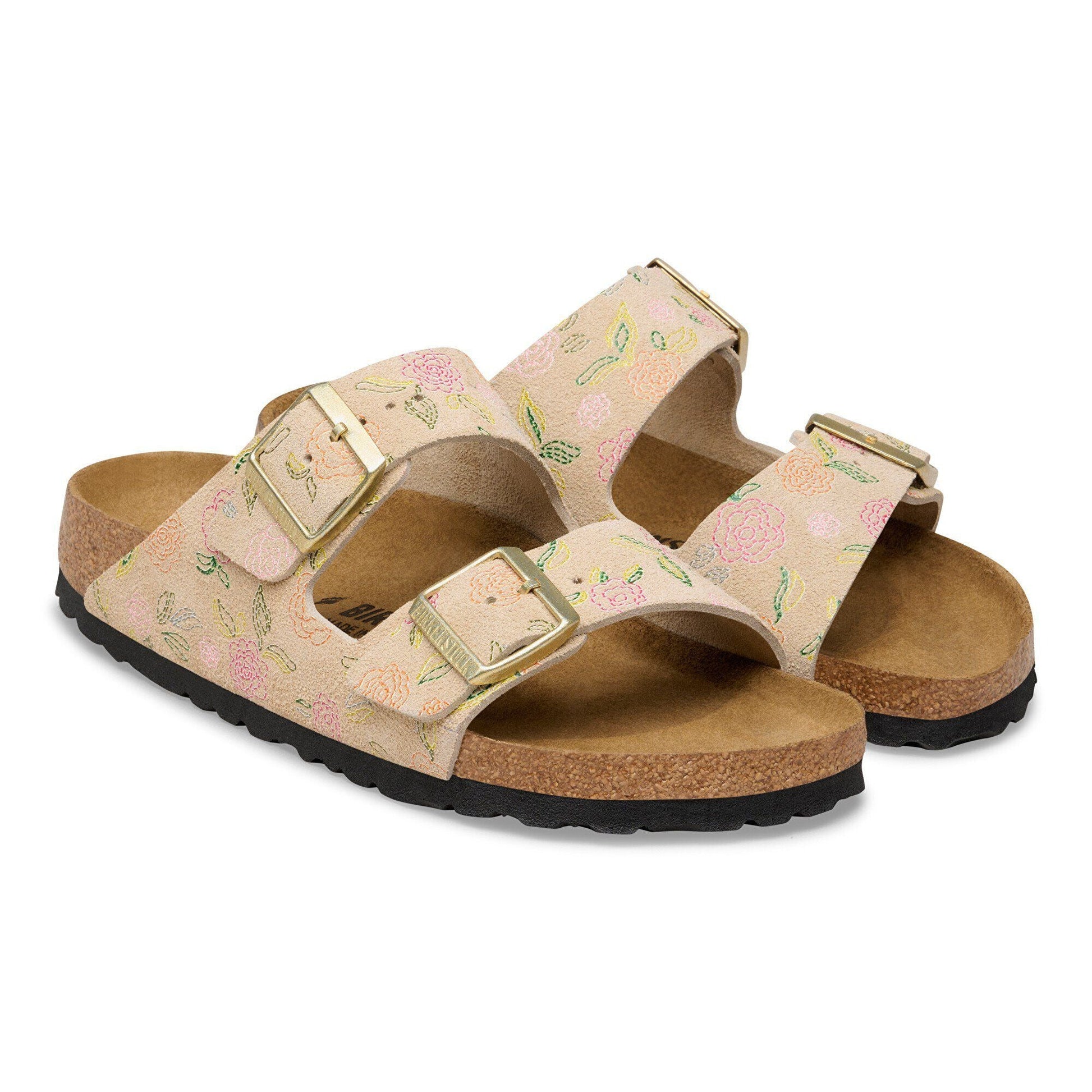Arizona | Suede | Sandcastle Flower Print - sandals - Birkenstock