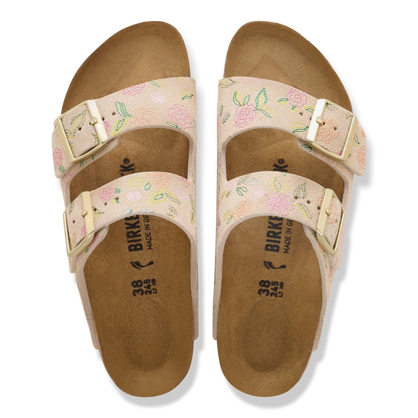 Arizona | Suede | Sandcastle Flower Print - sandals - Birkenstock