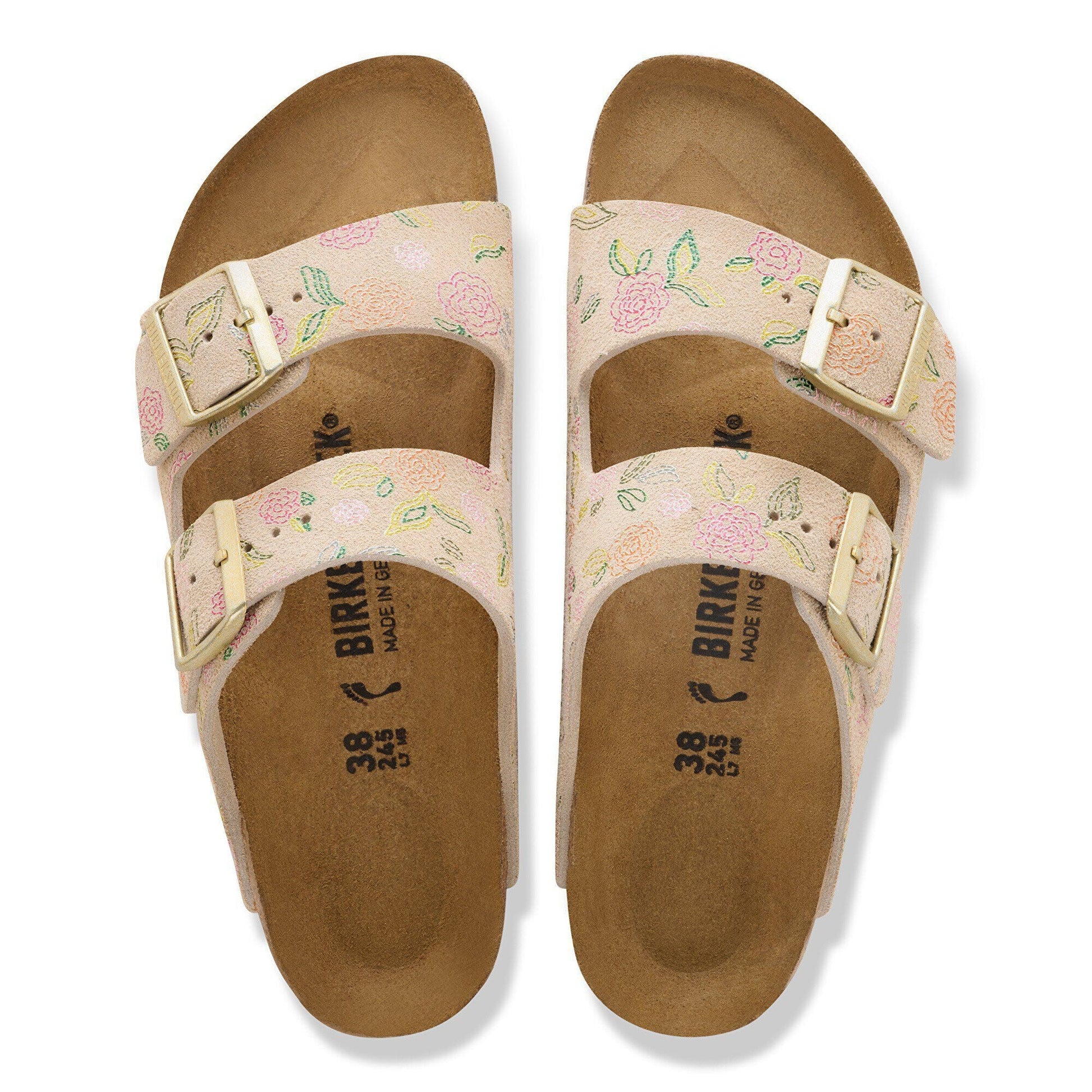 Arizona | Suede | Sandcastle Flower Print - sandals - Birkenstock