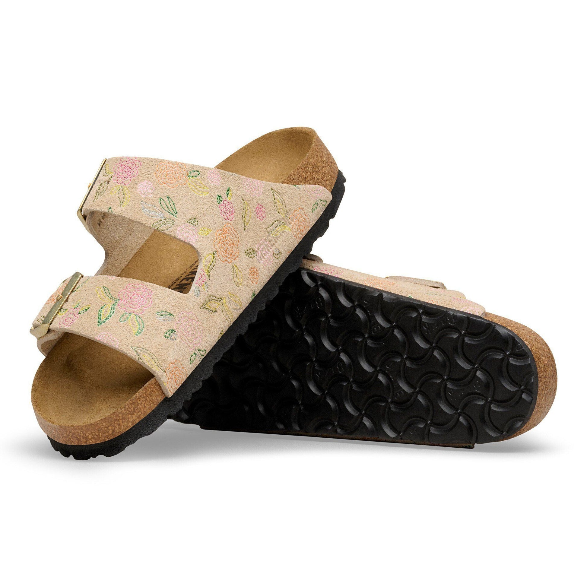 Arizona | Suede | Sandcastle Flower Print - sandals - Birkenstock
