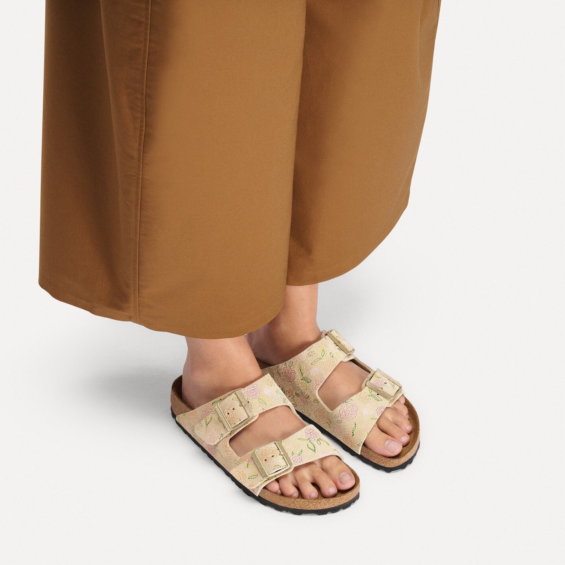 Arizona | Suede | Sandcastle Flower Print - sandals - Birkenstock