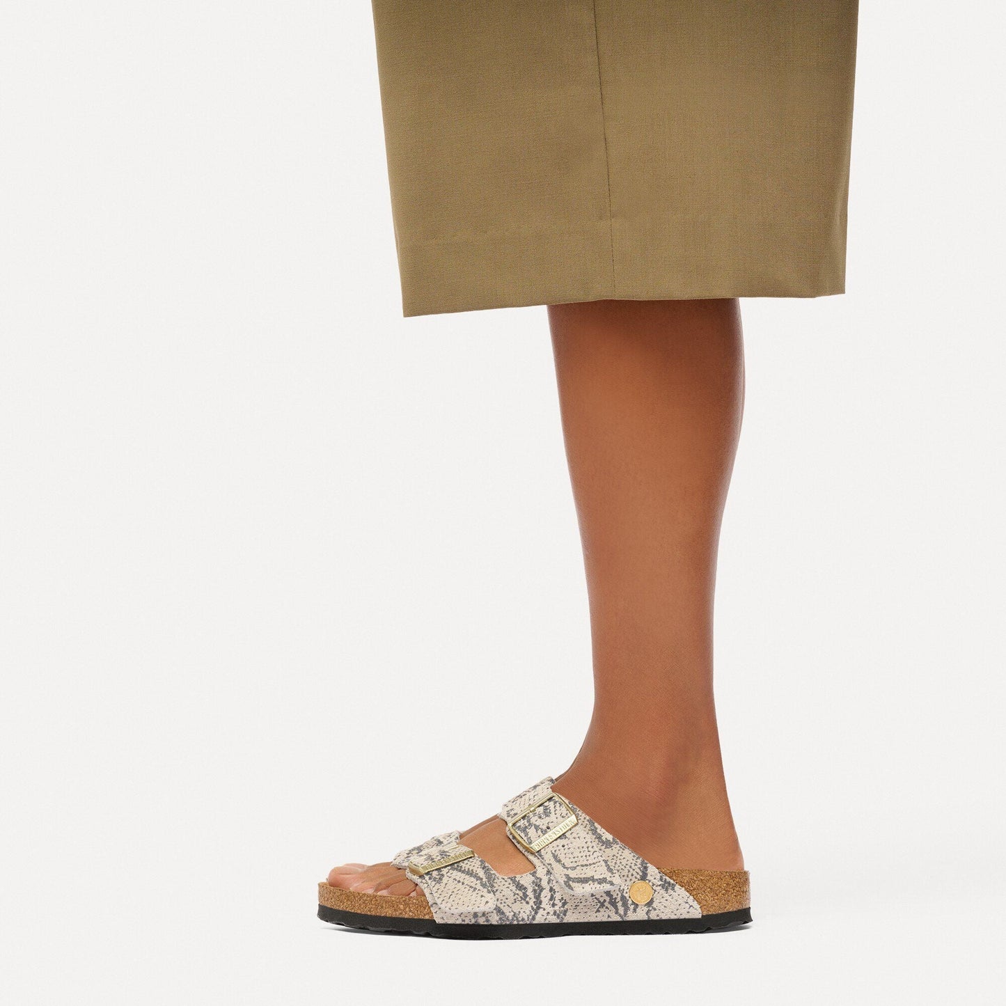 Arizona | Suede | Snake Print Oyster - sandals - Birkenstock