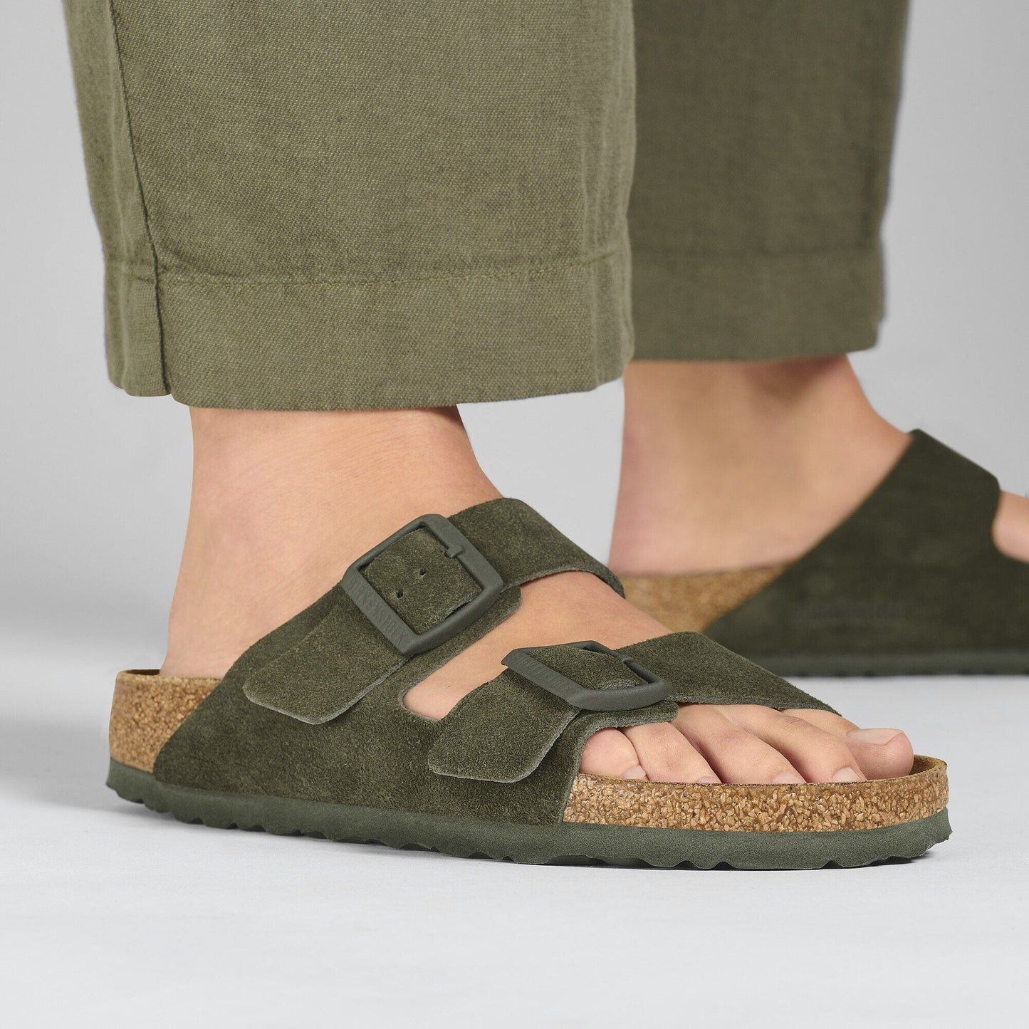 Arizona | Suede | Thyme - sandals - Birkenstock