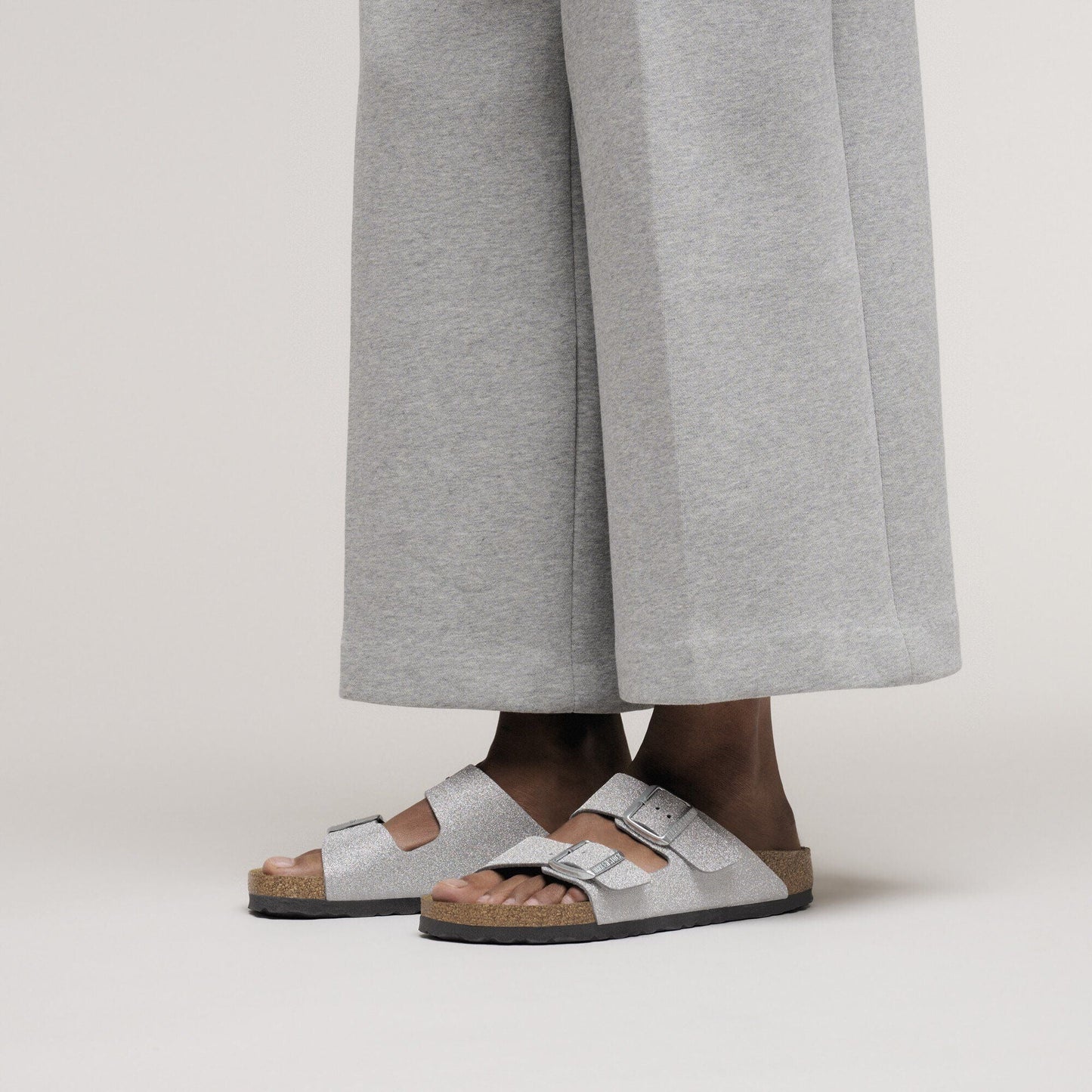 Arizona | Synthetics | Shiny Glitter Silver - sandals - Birkenstock