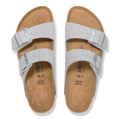 Arizona | Synthetics | Shiny Glitter Silver - sandals - Birkenstock