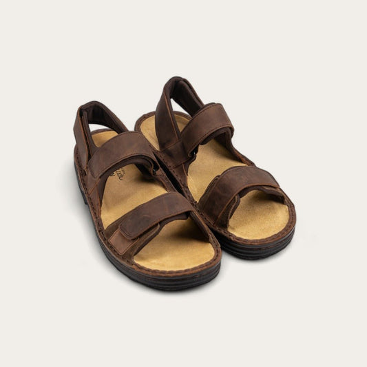 Arthur | Men | Leather/Suede | Crazy Horse/Hash - sandals - Naot