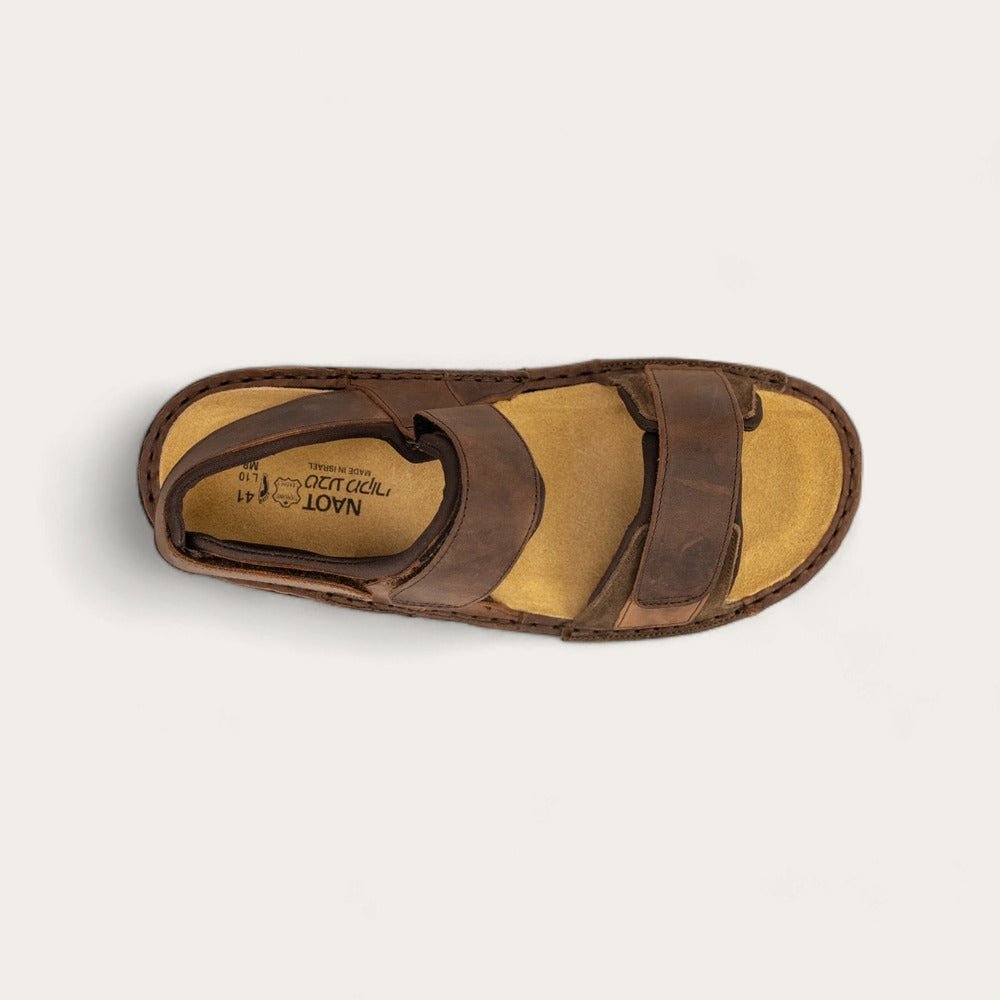 Arthur | Men | Leather/Suede | Crazy Horse/Hash - sandals - Naot