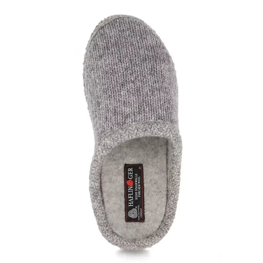 AS De Punto | Wool | Silver Grey - Slipper - Haflinger