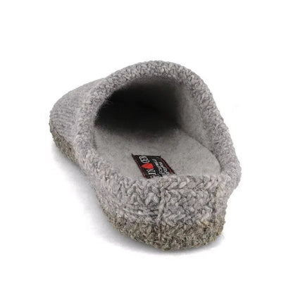 AS De Punto | Wool | Silver Grey - Slipper - Haflinger