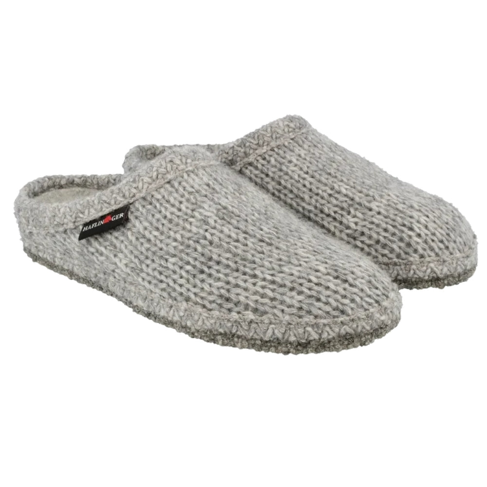 AS De Punto | Wool | Silver Grey - Slipper - Haflinger