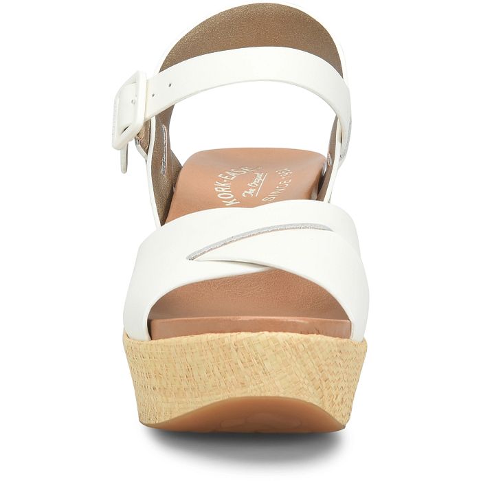 Ava 2.0 | Embroidery/Leather | White - Wedge - Kork - Ease