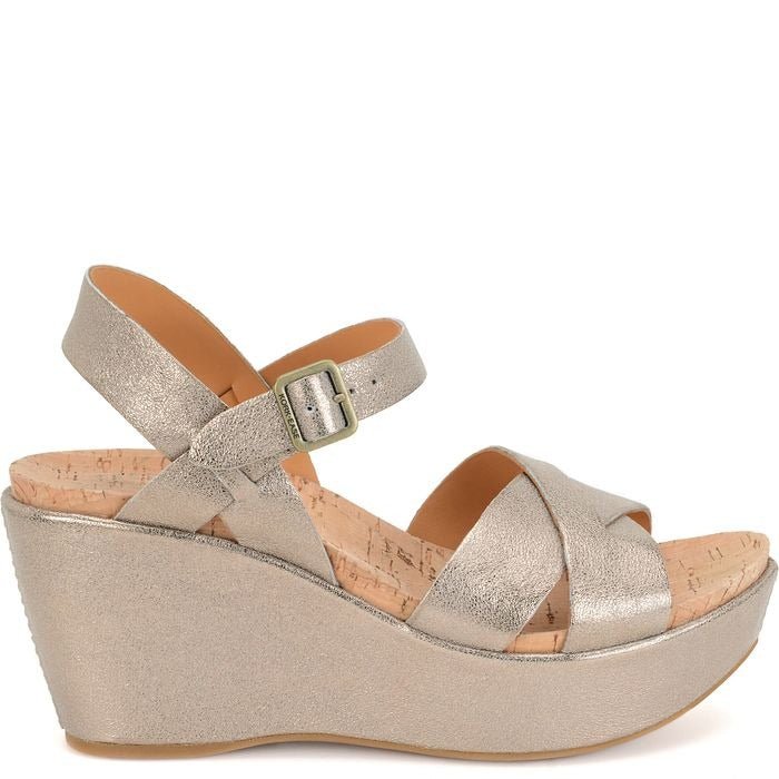 Ava 2.0 | Metallic Leather | Soft Gold - Wedge - Kork-Ease
