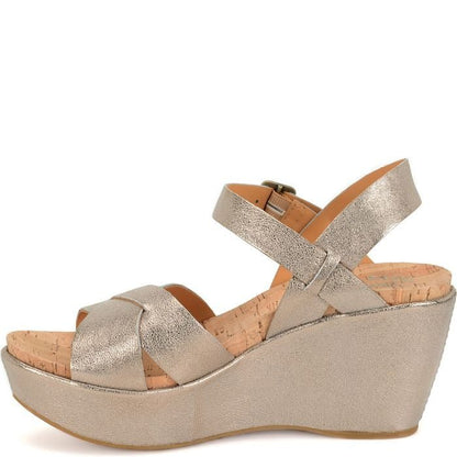 Ava 2.0 | Metallic Leather | Soft Gold - Wedge - Kork-Ease