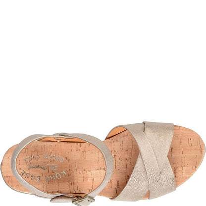 Ava 2.0 | Metallic Leather | Soft Gold - Wedge - Kork-Ease