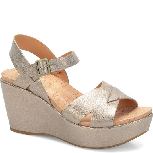 Ava 2.0 | Metallic Leather | Soft Gold - Wedge - Kork-Ease