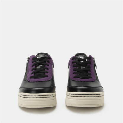 Averie | Suede/Vegan Leather | Black/Purple - Shoe - Alegria