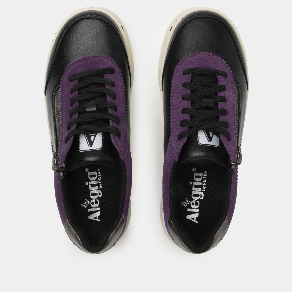 Averie | Suede/Vegan Leather | Black/Purple - Shoe - Alegria