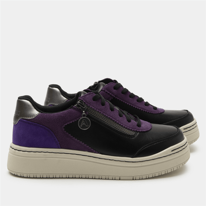 Averie | Suede/Vegan Leather | Black/Purple - Shoe - Alegria