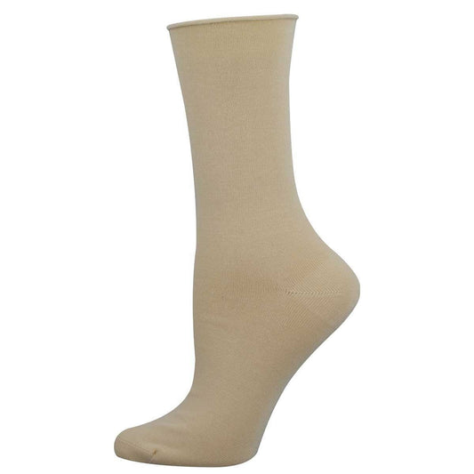 Bamboo Comfort Solid Socks | Women | Ivory - socks - Socksmith