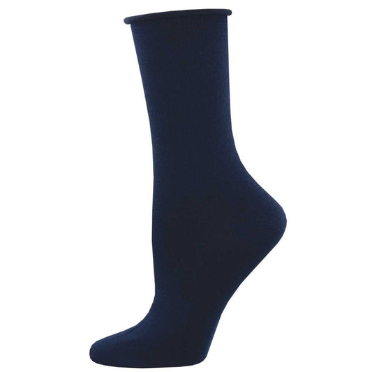 Bamboo Comfort Solid Socks | Women | Navy - socks - Socksmith