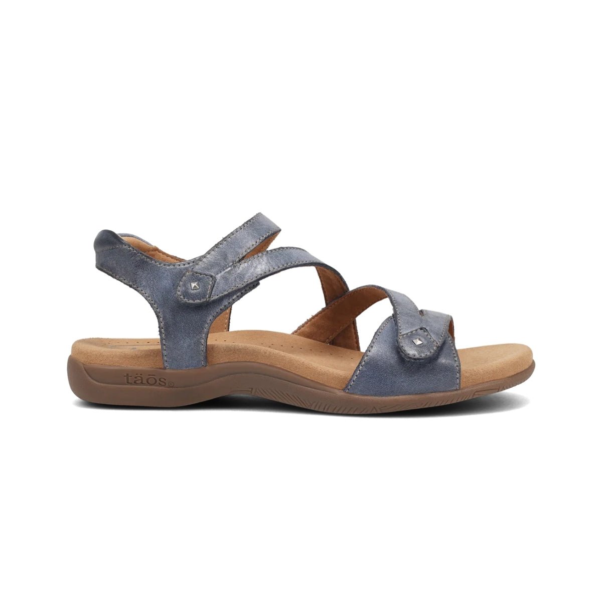 Big Time | Leather | Dark Blue - sandals - Taos