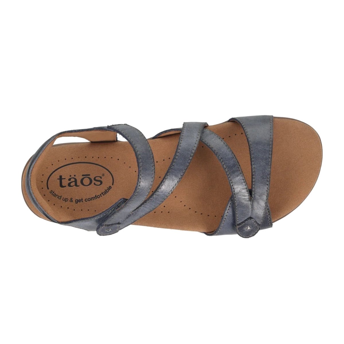 Big Time | Leather | Dark Blue - sandals - Taos