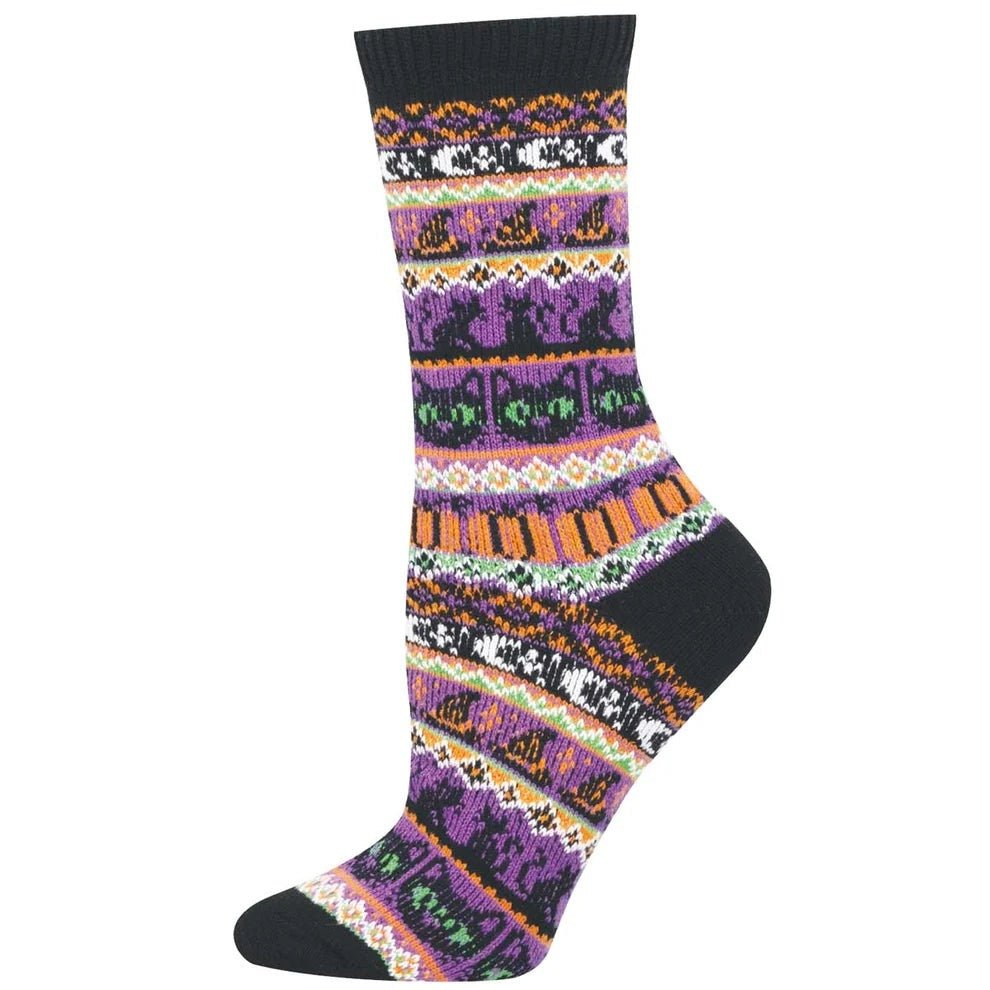 Black Cat Voodoo | Women | Black - socks - Socksmith